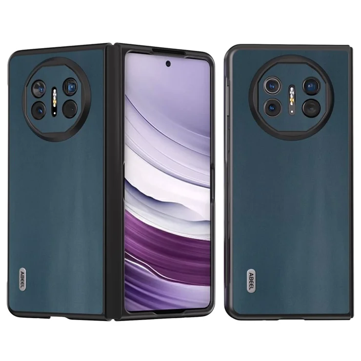 ABEEL For Huawei Mate X5 Case Genuine Cow Leather+TPU+PC Nappa Texture Phone Cover - Green