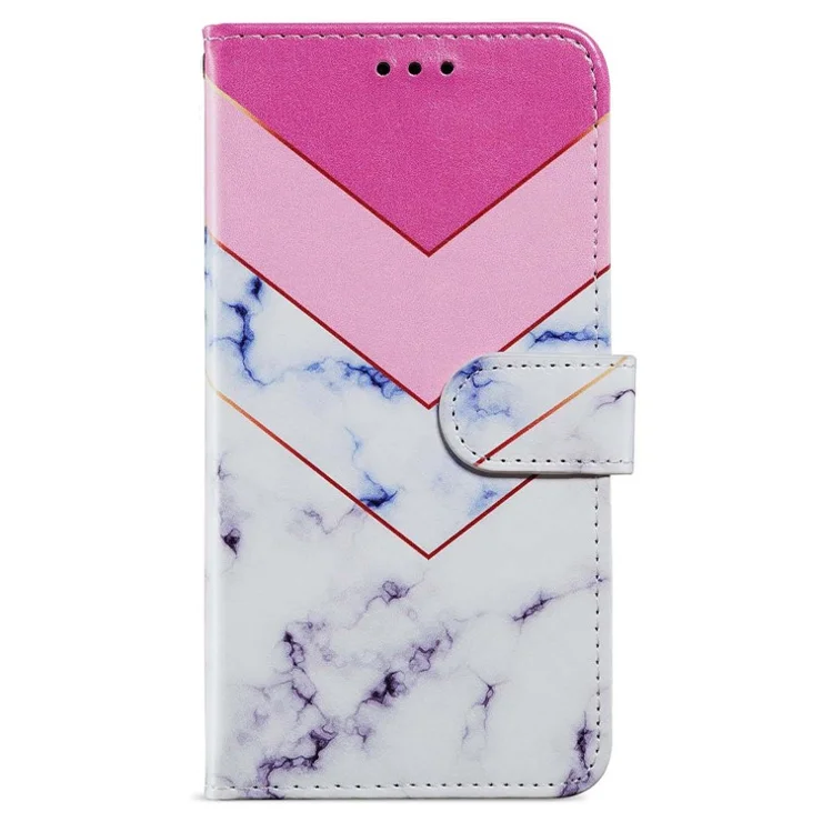 For Honor 90 Wallet Case Printed Pattern PU Leather Flip Stand Cover - Smoke Marble