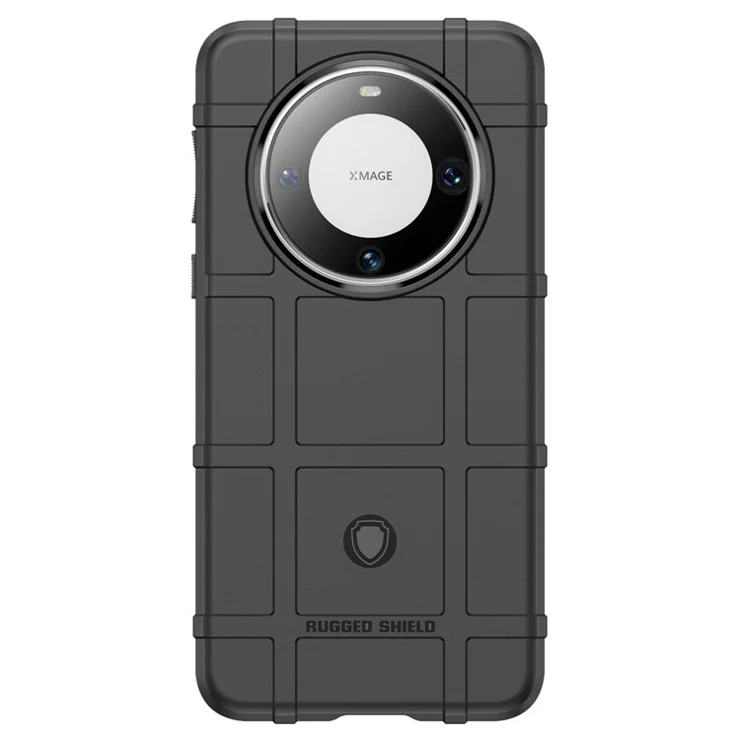 TPU Phone Cover For Huawei Mate 60 Pro Case Shell with Square Grid Texture - Black