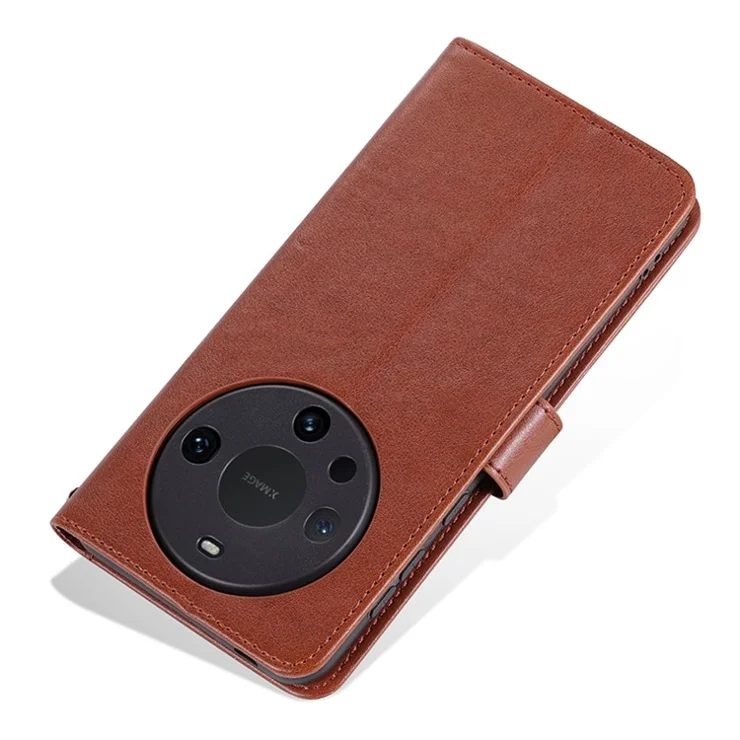 AZNS For Huawei Mate 60 Pro Case PU Leather Full Protection Wallet Phone Cover - Brown