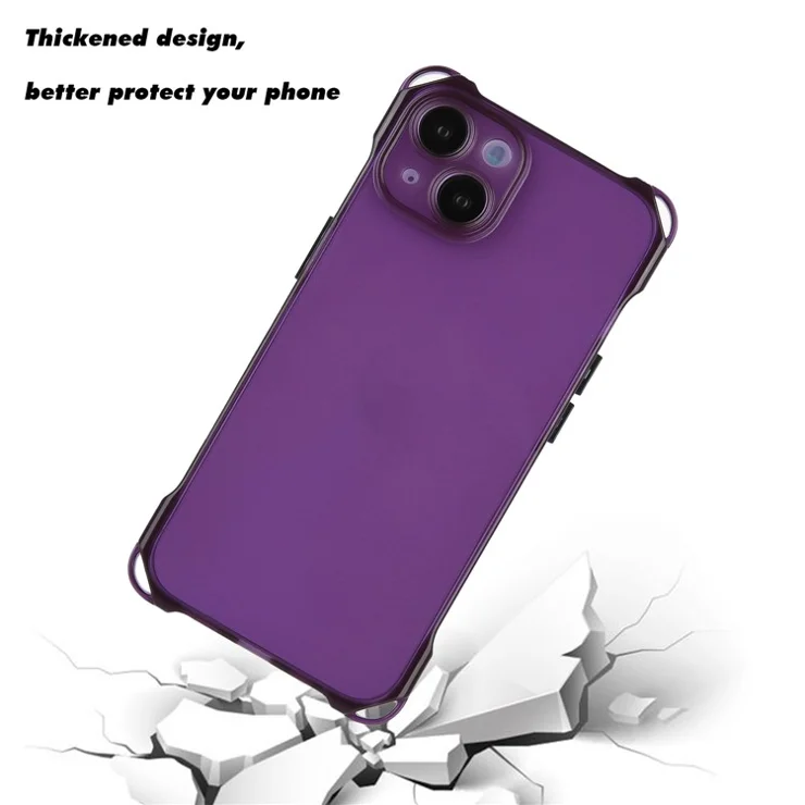 For iPhone 14 Case Slim-Fit Drop Protection Phone Shell TPU Cover - Purple
