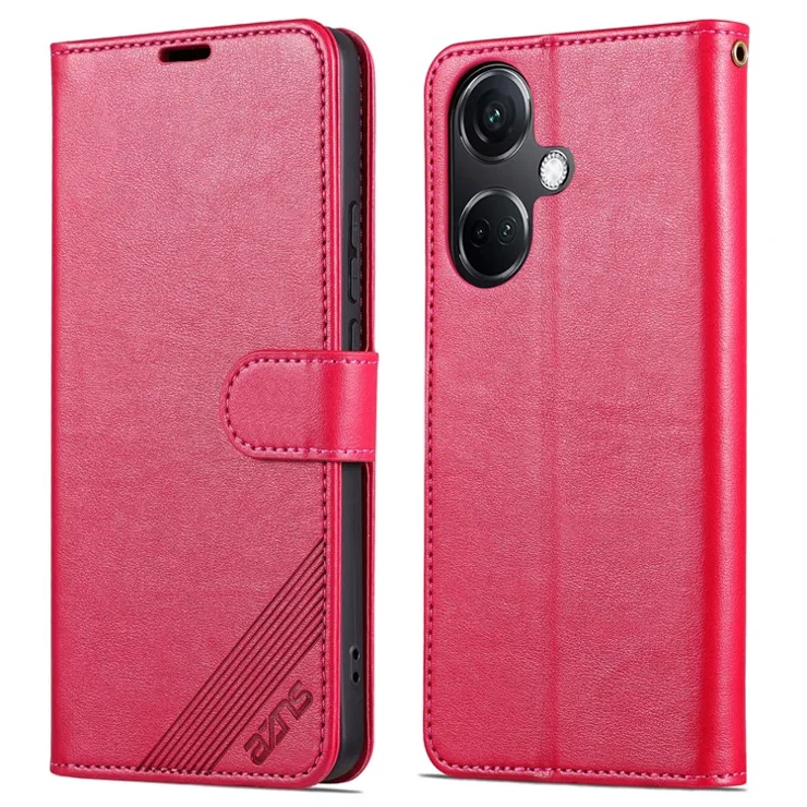 AZNS For OnePlus Nord CE3 5G / Oppo K11 5G Case Leather Wallet Protective Phone Cover - Red