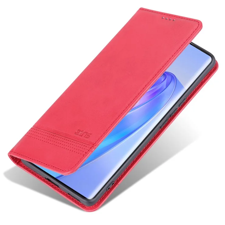 AZNS For Honor X50i 5G / 90 Lite 5G Case Magnetic Closure Wallet Leather Cover - Red