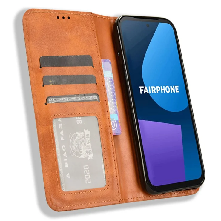 Leather Cover Fairphone Flip Case For Fairphone 5G, Classic Flip