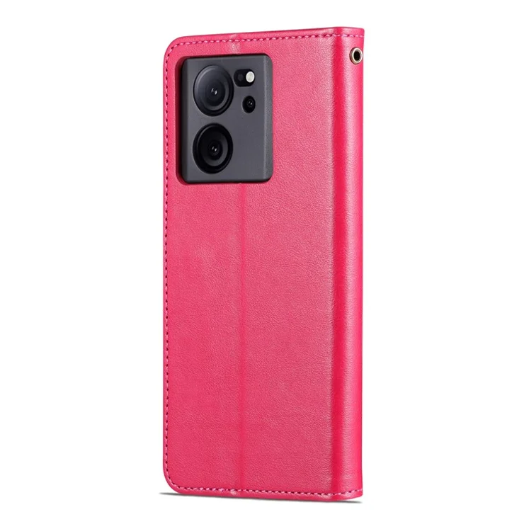 AZNS For Xiaomi Redmi K60 Ultra / 13T / 13T Pro Case TPU + PU Leather Phone Cover with Wallet Stand Function - Red