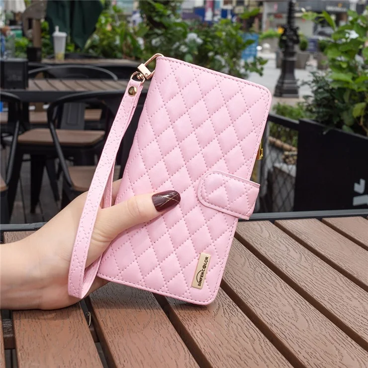 BINFEN COLOR BF Style-15 For Motorola Edge 40 Neo 5G Case Leather Wallet Phone Cover - Pink