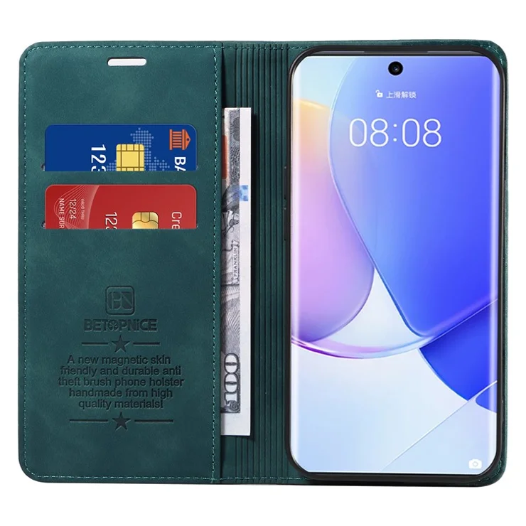 BETOPNICE 003 For Huawei nova 9 / Honor 50 Case RFID Blocking PU Leather Phone Cover - Green