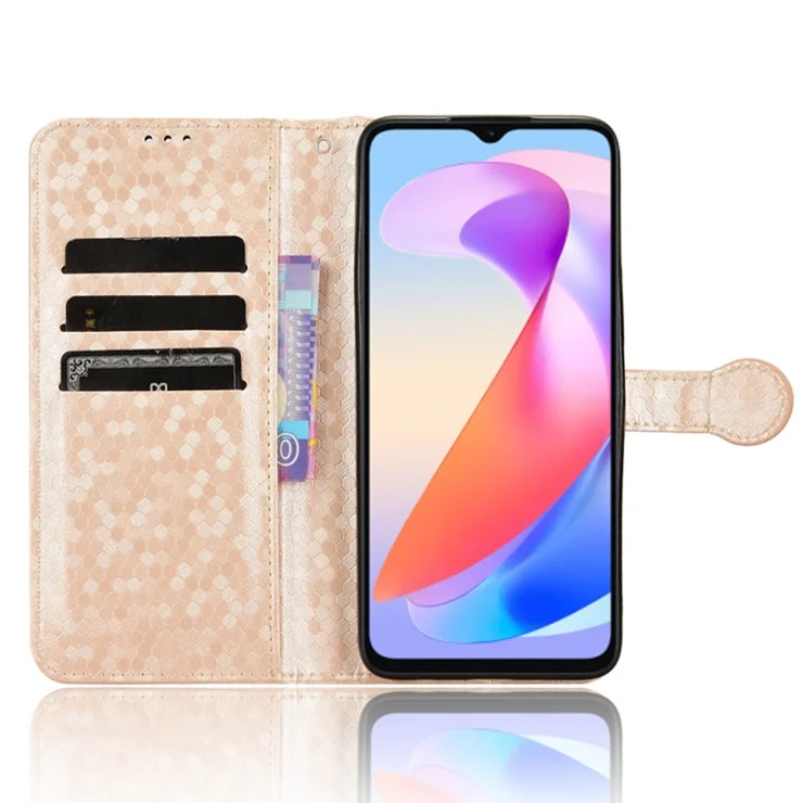 For Honor X6a 4G Case PU Leather Imprinted Wallet Cell Phone Cover - Rose Gold