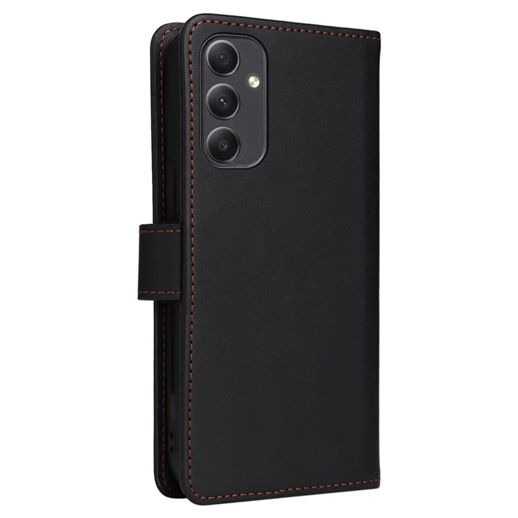 For Samsung Galaxy A34 5G Magnetic Case BETOPNICE Detachable PU Leather Phone Cover with Strap - Black