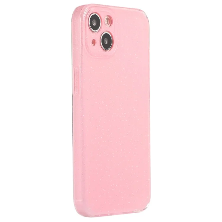 For iPhone 14 Case Glitter Powder Soft TPU Shockproof Jelly Phone Cover - Pink