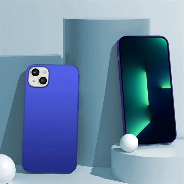 For iPhone 15 Anti-scratch Phone Cover Solid Color Shell PC Phone Case - Blue