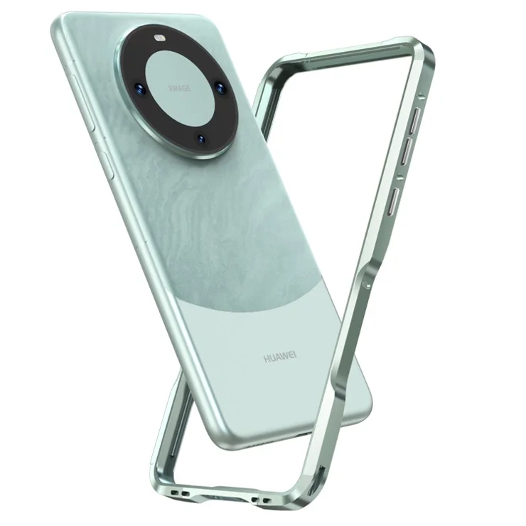 LUPHIE For Huawei Mate 60 Pro Bumper Case Shockproof Mobile Phone Metal Frame - Black