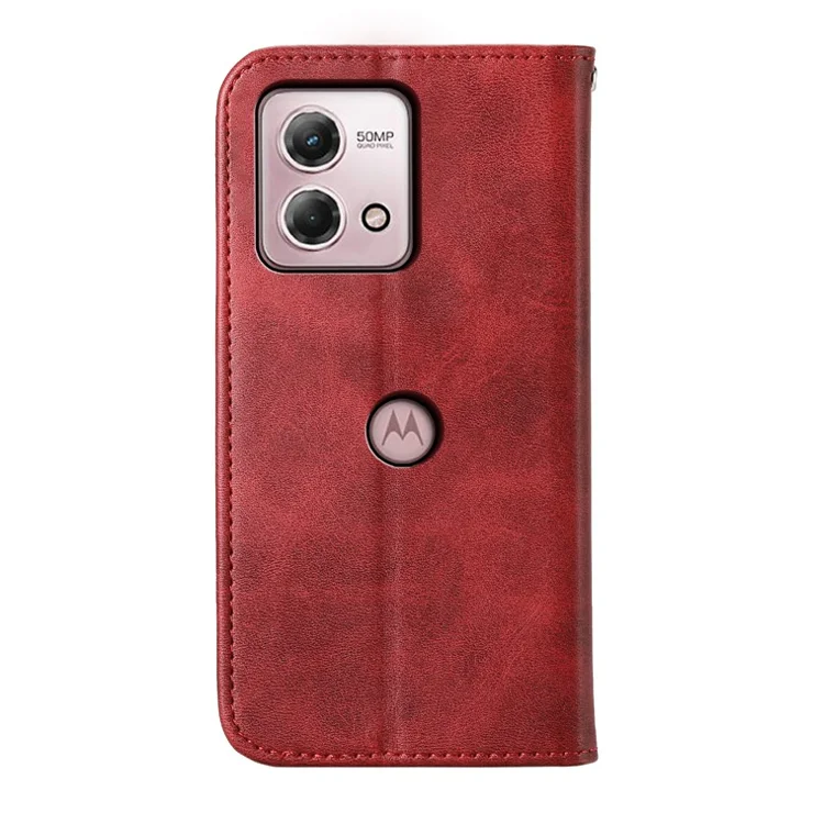 For Motorola Moto G Stylus (2023) Case Magnetic Closing Wallet Phone Cover - Red