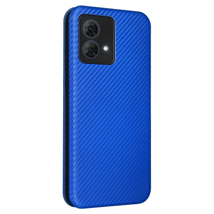 For Motorola Moto G84 5G Case Leather Stand Cover with Card Holder - Blue