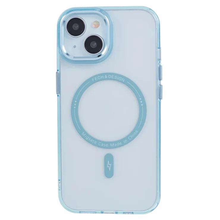 For iPhone 13 6.1 inch Clear Case Compatible with MagSafe TPU+PC Slim Phone Cover - Blue