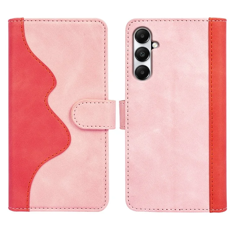 For Samsung Galaxy A05s 4G Case Leather Wallet Stand Shock-absorbing Phone Cover - Pink