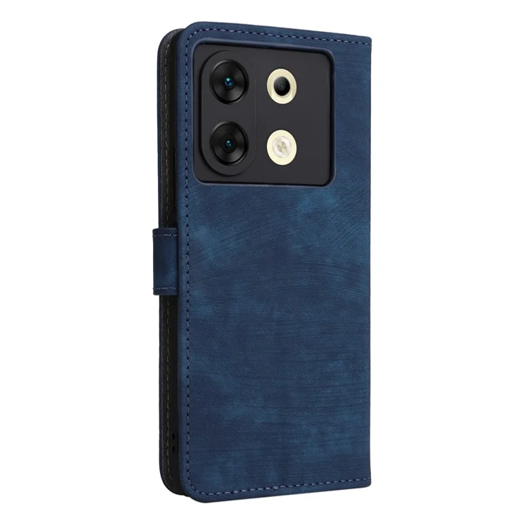 For Infinix Zero 30 5G / X6731 Case RFID Blocking Mobile Phone Leather Cover with Strap - Blue