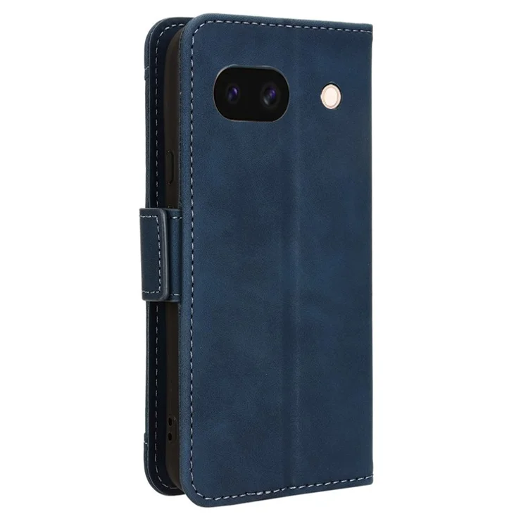 For Google Pixel 8a Slim-Fit Cover Leather Phone Case Wallet Stand Shell - Blue