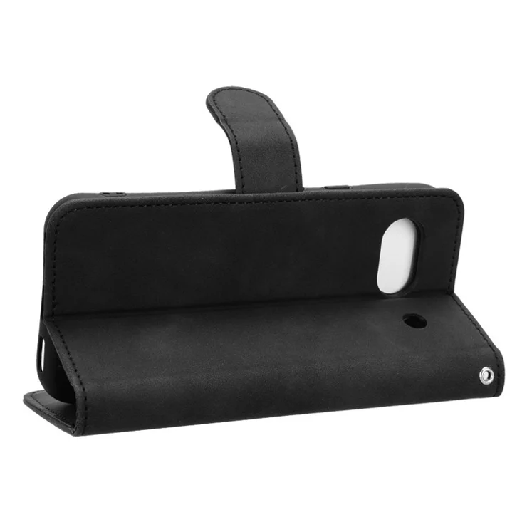 For Google Pixel 8a Phone Case PU Leather Wallet Shockproof Flip Mobile Phone Cover - Black