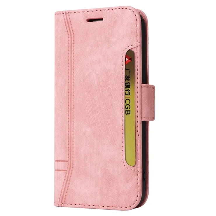 BETOPNICE 001 For Samsung Galaxy A05s 4G Cover PU Leather Stand Wallet Phone Case - Pink
