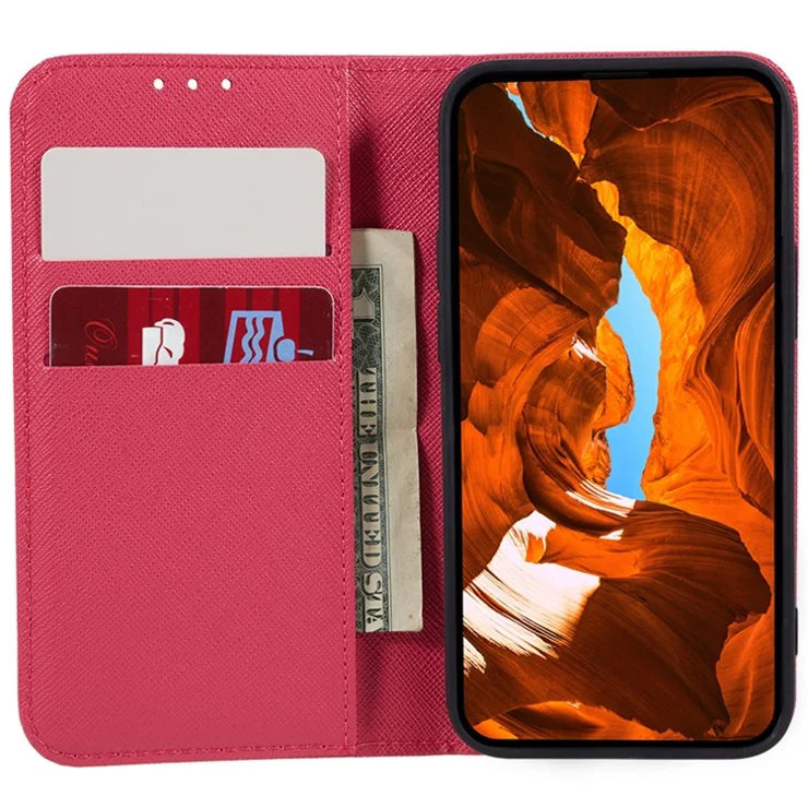 For ZTE nubia Neo 5G Case Anti-fall PU Leather Wallet Stand Cell Phone Cover - Pink