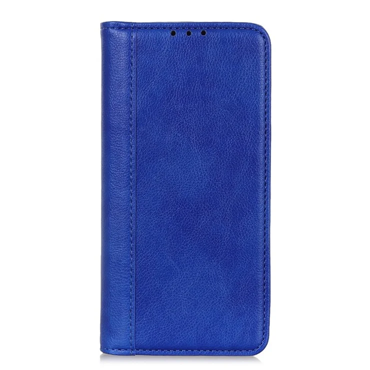 For Xiaomi 14 Case Litchi Texture Split Leather Cover with Wallet Stand - Blue