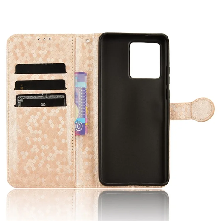 For Motorola Edge 40 Neo 5G Case PU Leather Imprinted Wallet Cell Phone Cover - Rose Gold