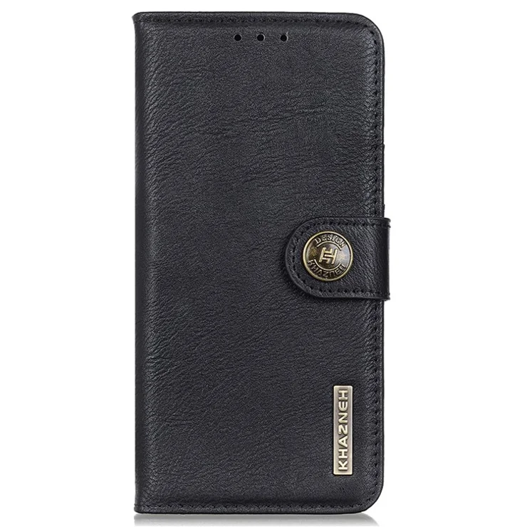 KHAZNEH For Honor X9b 5G / Magic6 Lite 5G Case Cowhide Texture Stand Wallet Smartphone Cover - Black