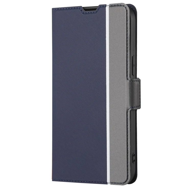 For Motorola Moto G14 4G Case PU Leather Stand Magnetic Protective Phone Cover - Blue