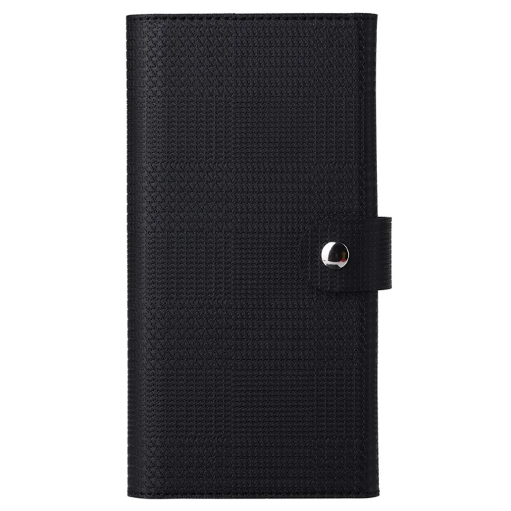 VILI GHB Series for iPhone 15 Pro Leather Case RFID Blocking Magnetic Phone Cover - Black