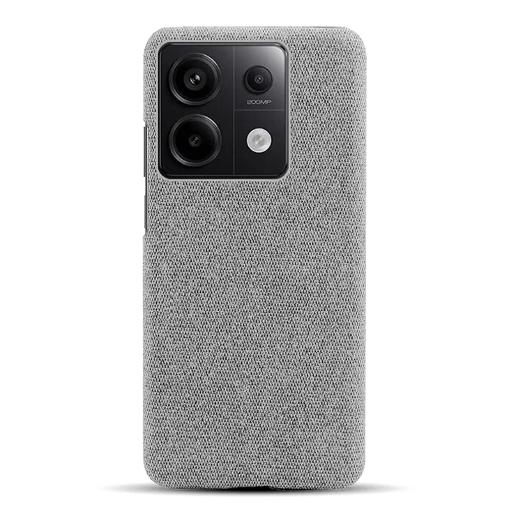 For Xiaomi Redmi Note 13 Pro 5G / Poco X6 5G Case Shockproof Phone Cover Cloth+PC Mobile Phone Shell - Light Grey