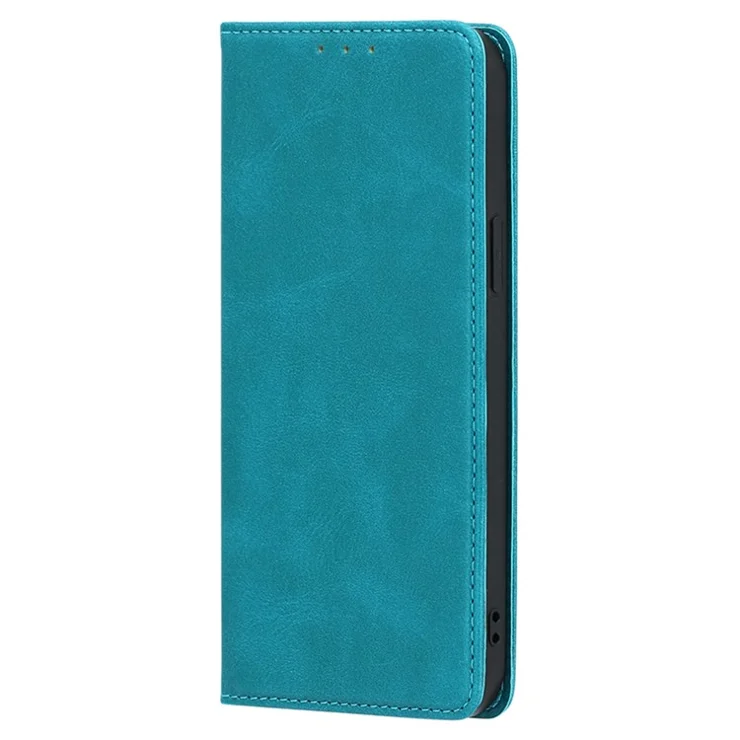 For Motorola Moto G14 4G Case Wallet Stand Calf Texture Leather Cover - Baby Blue