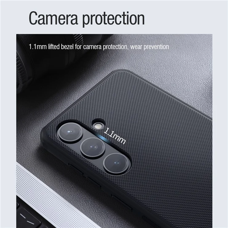 NILLKIN Frosted Shield Pro for Samsung Galaxy S24 Phone Case Compatible with MagSafe - Black