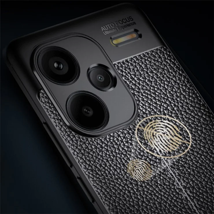 For Xiaomi Redmi Note 13 Pro+ 5G Case Litchi Texture TPU Shockproof Shell Phone Cover - Blue