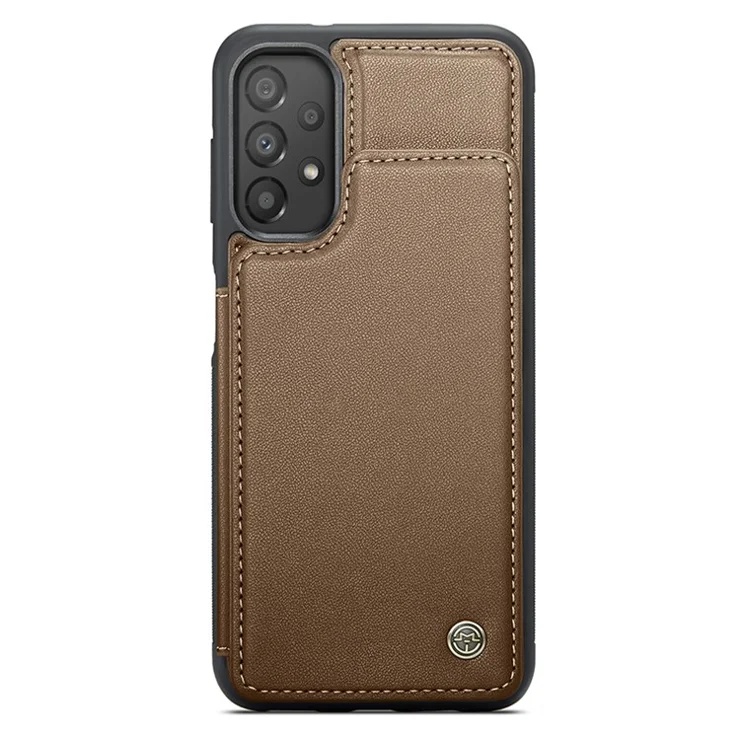 For Samsung Galaxy A33 5G Phone Case CASEME C22 Leather Back Cover with RFID Blocking Card Slots - Brown