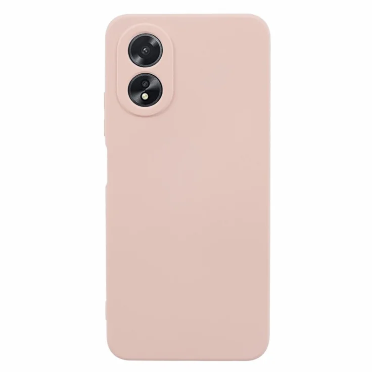 For Oppo A78 4G TPU Case Soft Touch Fiber Lining Rubberized Phone Cover - Pink