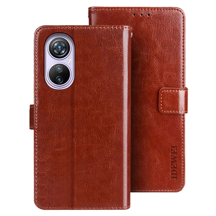 IDEWEI For Blackview A200 Pro Case Folio Flip Wallet Leather Phone Cover - Brown