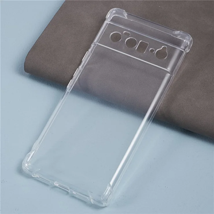 For Google Pixel 6 Pro 5G Clear TPU Case Four Corner Anti-drop Phone Cover