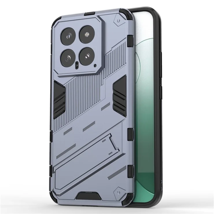 For Xiaomi 14 Case Drop Resistant Protective Phone Cover with Kickstand - Grey
