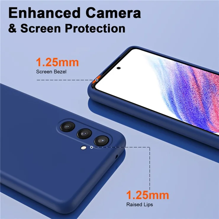 For Samsung Galaxy S24 Case Rubberized 2.2mm Anti-Drop TPU Phone Shell - Blue