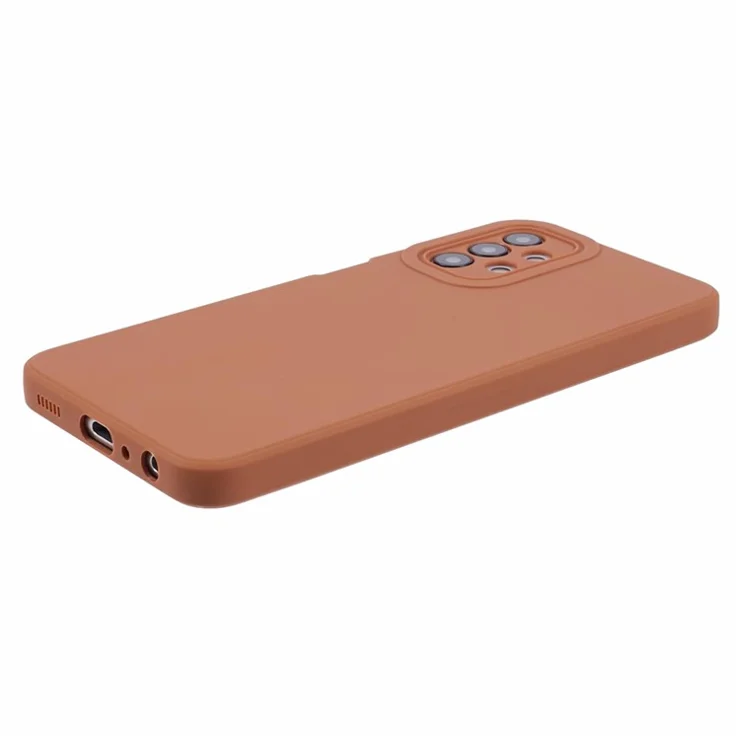 YX Series For Samsung Galaxy A33 5G Phone Case Matte Textured TPU Cover (Precise Cutout) - Brown