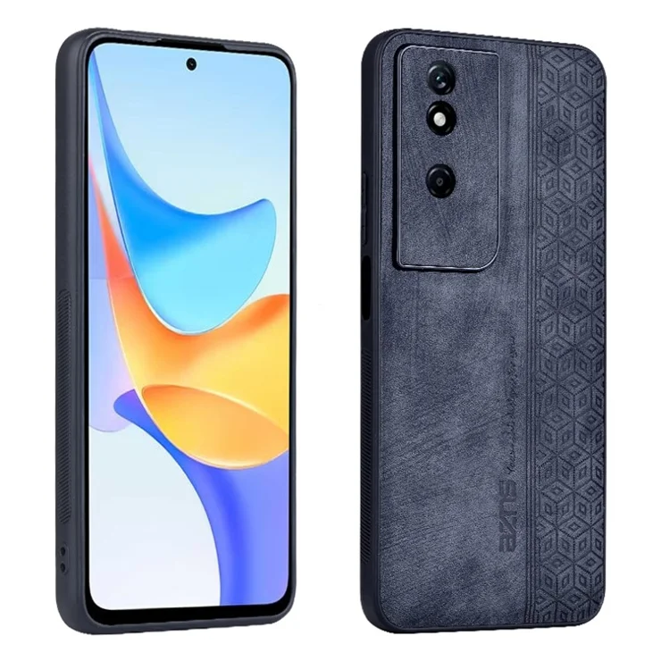 AZNS For Honor Play 50 Plus 5G Case Anti-Scratch PU Leather+TPU Phone Cover - Black