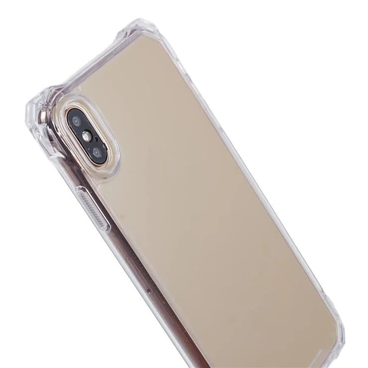 For iPhone XS Max Case TPU Frame Clear Acrylic Back Phone Cover - Transparent