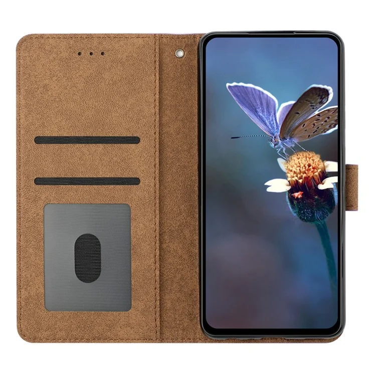 For Samsung Galaxy S24 Ultra Case PU Leather Wallet Imprinted Butterfly Stand Phone Cover - Blue