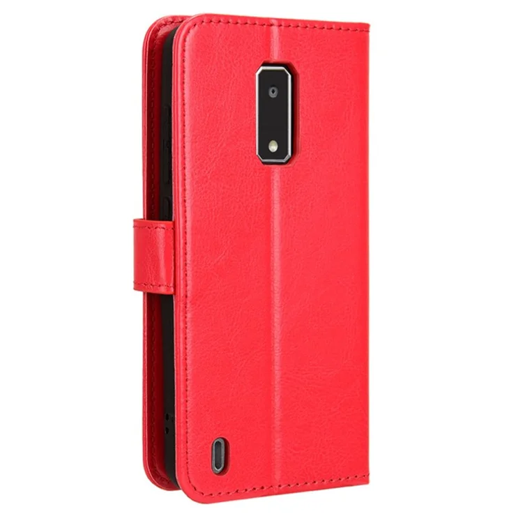 For BLU View 4 B135DL / BLU View 2 (2023) Case PU Leather Phone Wallet Cover - Red