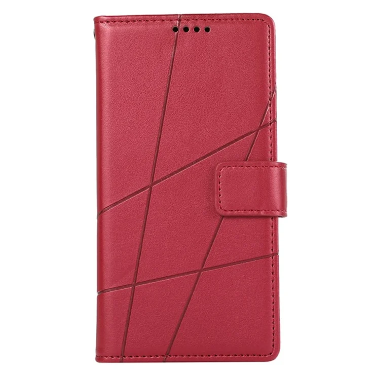 DF-06 Cell Phone Cases for Samsung Galaxy A25 5G (Global) (161.0 x 76.5 x 8.3mm) , Imprinted PU Leather Flip Cover - Red