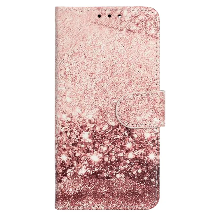 For Xiaomi Redmi 13C 4G / 13C 5G / 13R 5G / Poco C65 4G / Poco M6 5G Case PU Leather Magnetic Closure Pattern Phone Cover - Rose Gold Marble