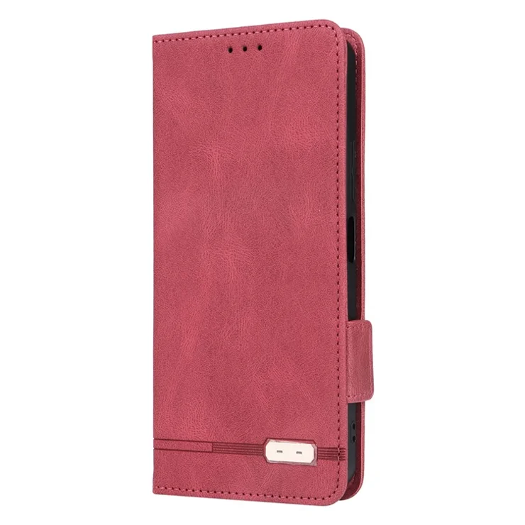 For Xiaomi Redmi 13C 4G / Poco C65 4G Case Hardware Decor PU Leather Flip Phone Wallet Cover - Rose