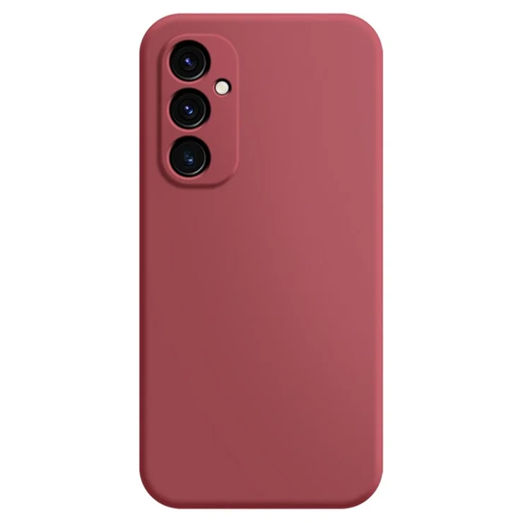 For Samsung Galaxy S23 FE Case Rubberized TPU Cover with Straight Edge - Hawthorn Red