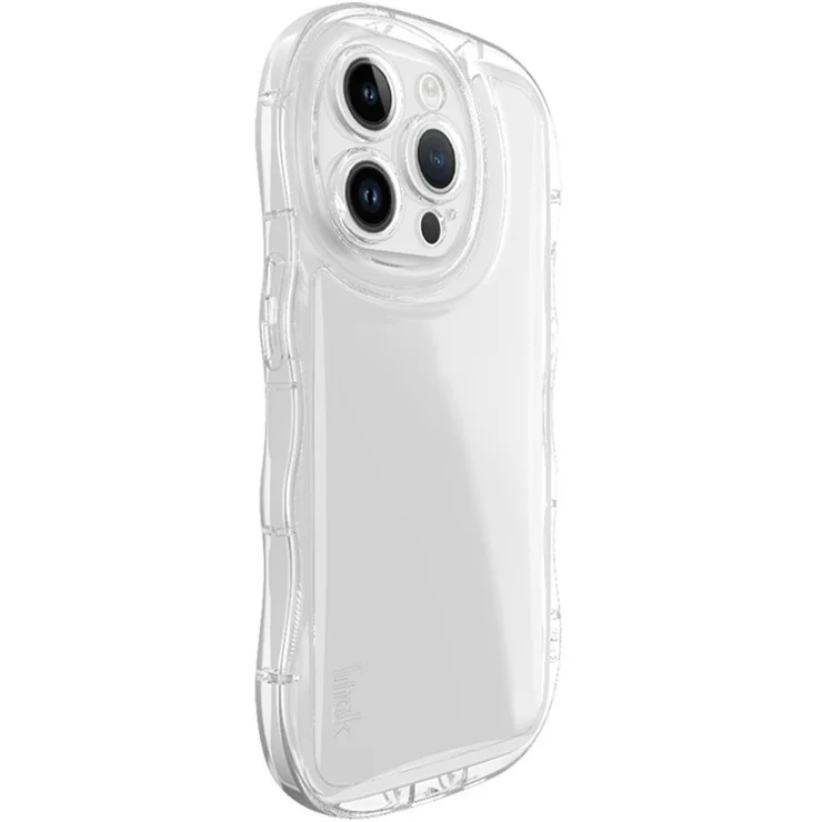 IMAK For iPhone 14 Pro Max Phone Case Scratch-resistant TPU Wavy Edges Back Shell - Transparent